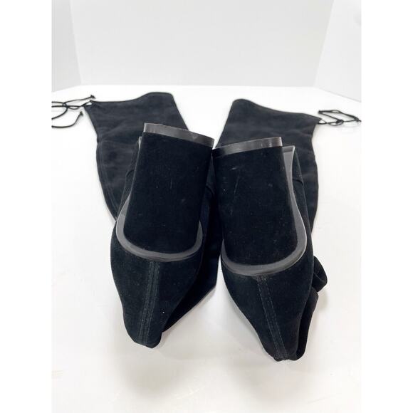 Stuart Weitzman Margotland Suede Over The Knee Boots Black 9.5 - Picture 13 of 16